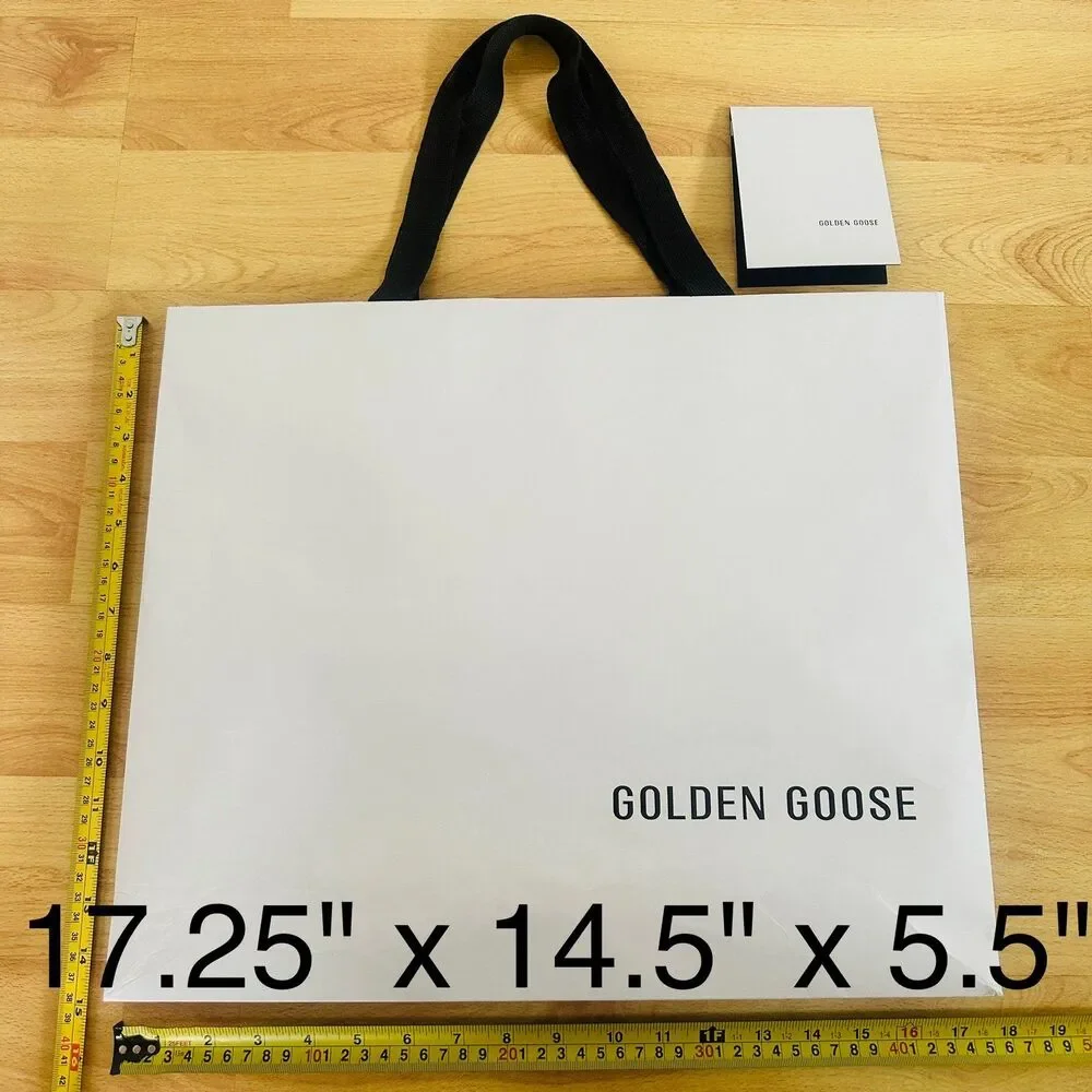 Golden Goose Paper Shopping Bag - grey/white large, 17.25